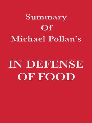 cover image of Summary of Michael Pollan's In Defense of Food